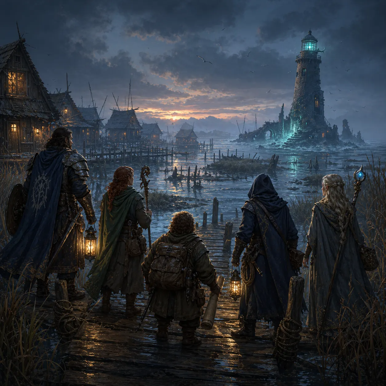 Cover illustration for session Session 4 - The Drowned Beacon Key